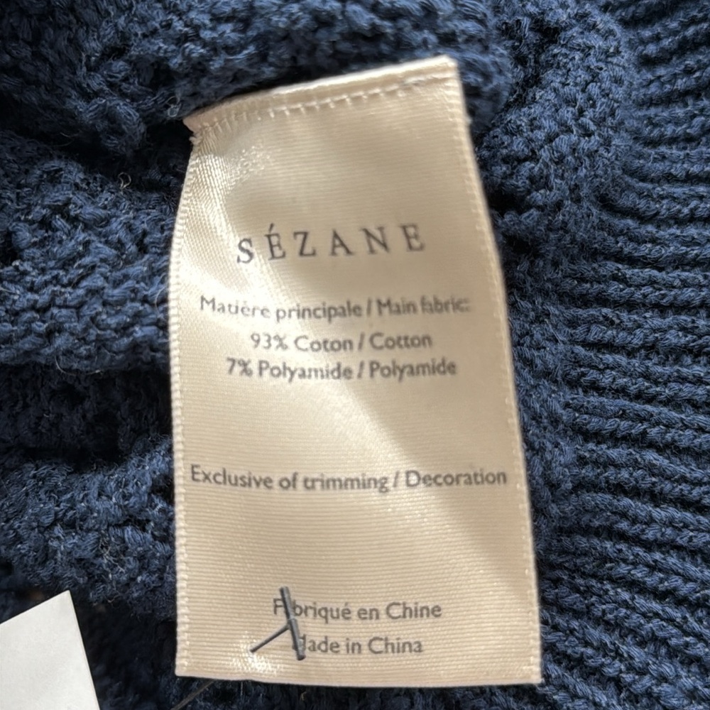 SÉZANE Marine Taille Pullover Sweater - Picture 12 of 13